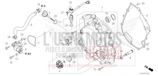 PANNEAU CARTER-MOTEUR D./POMPE A EAU SH350ASM de 2021